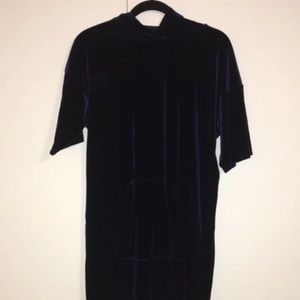 velvet hoodie dress